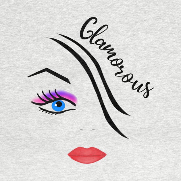 Glamourous women's face design by KaisPrints